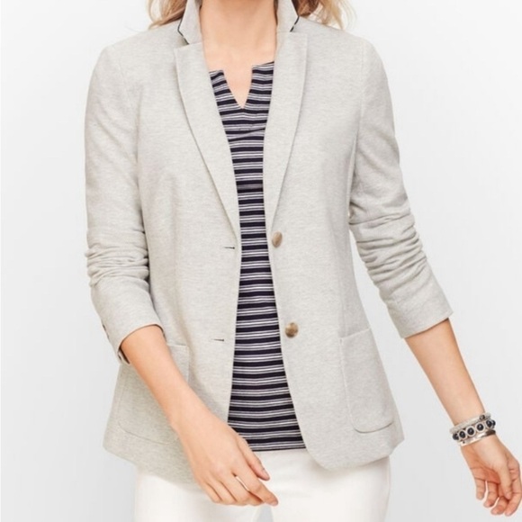 Talbots Woman Petites Aberdeen Gray Blazer Size 14WP - Picture 1 of 12